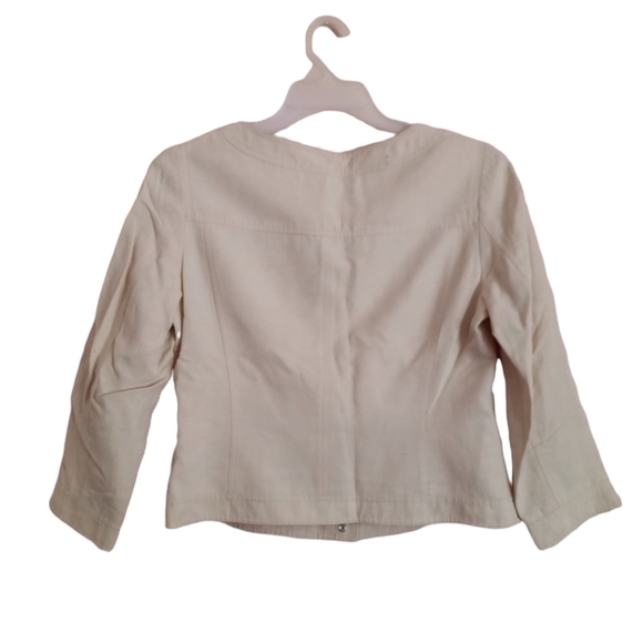 CARLISLE CREAM LONG SLEEVE SNAP UP JACKET - Picture 3 of 9
